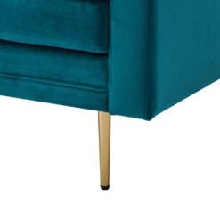 Pelham Teal Blue Velvet Fabric Sofa -Entreprise Cc Shop 0092