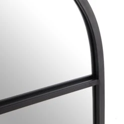 Portobello Arched Full Length Metal Frame Window Mirror 180 X 140 Cm, Black -Entreprise Cc Shop 2MIRR 280 BLACK detail1