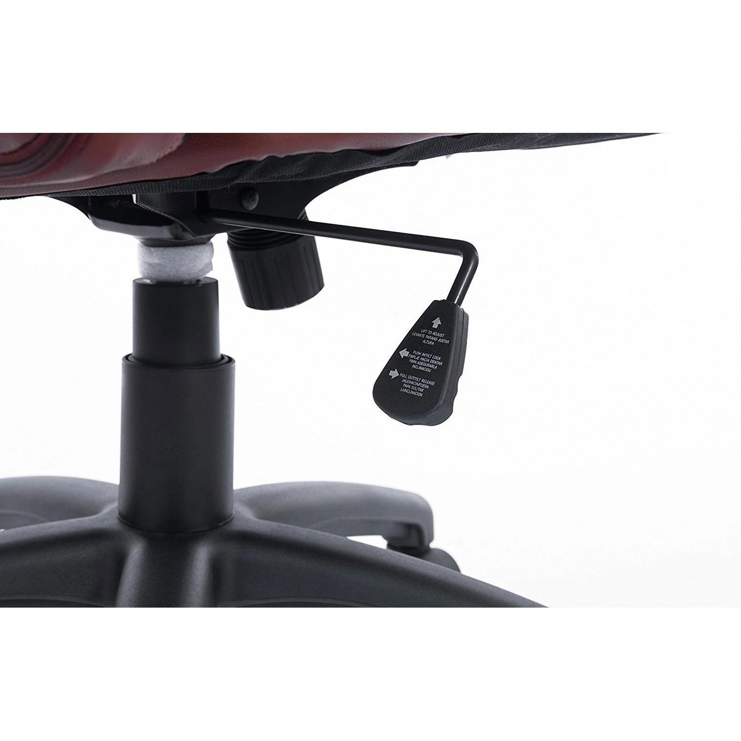 Waffle Contrasting Panels High Back PU Leather Swivel Executive Office Chair, Black & Brown 9 Waffle Contrasting Panels High Back PU Leather Swivel Executive Office Chair, Black & Brown - Image 7