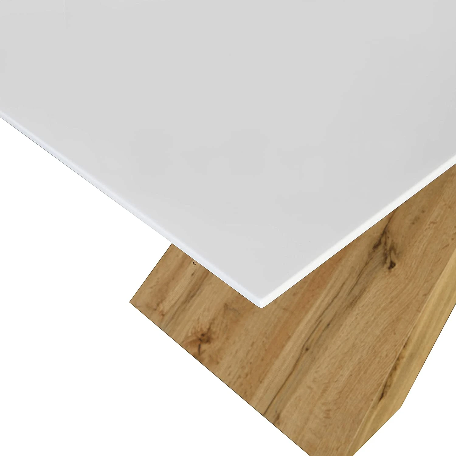 Orillia Oak Effect 160 Cm Dining Tablewith White Top 7 Orillia Oak Effect 160 Cm Dining Tablewith White Top - Image 5
