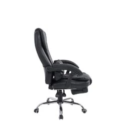 Luxury Extra Padded High Back Recline Faux Leather Relaxing Executive Chair With Footrest, MR34 Black -Entreprise Cc Shop 71t7UDSZIzL. SL1500