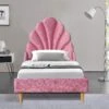 Cherry Tree Furniture ARIEL Pink Crushed Velvet Upholstered Kid's Princess Bed With Scalloped Headboard 1 Cherry Tree Furniture ARIEL Pink Crushed Velvet Upholstered Kid's Princess Bed With Scalloped Headboard -Entreprise Cc Shop 757824ff f2a3 43e6 9dd3 a935b602117a