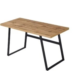 KLOTEN Oak Desk With Black Metal Legs -Entreprise Cc Shop 818EAaC1Y0L. AC SL1500
