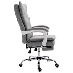 Executive Double Layer Padding Recline Office Desk Chair With Footrest, MR77 Grey Fabric -Entreprise Cc Shop 81BBS7gSXXL. SL1500