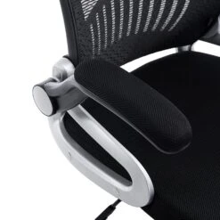Mesh High Back Extra Padded Swivel Office Chair With Head Support & Adjustable Arms, Black -Entreprise Cc Shop 91JW 2Bf4 rJL. SL1500