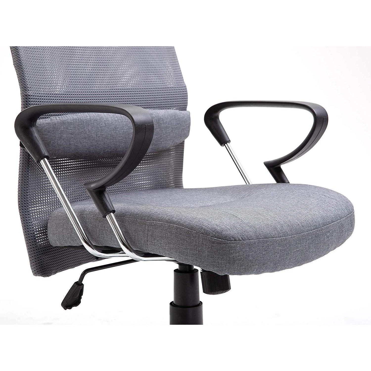 High Back Mesh Fabric Swivel Office Chair, MO57 Grey 8 High Back Mesh Fabric Swivel Office Chair, MO57 Grey - Image 6