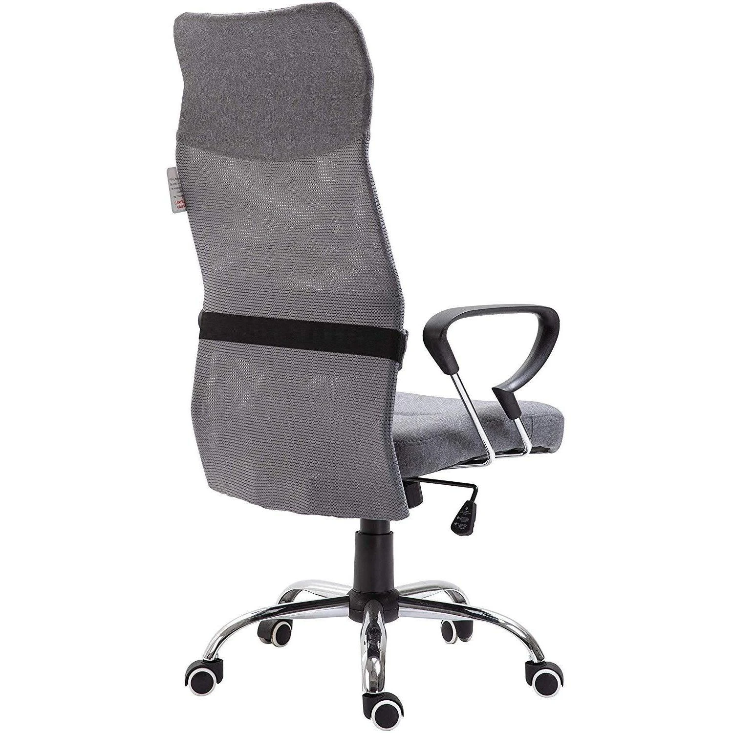 High Back Mesh Fabric Swivel Office Chair, MO57 Grey 6 High Back Mesh Fabric Swivel Office Chair, MO57 Grey - Image 4