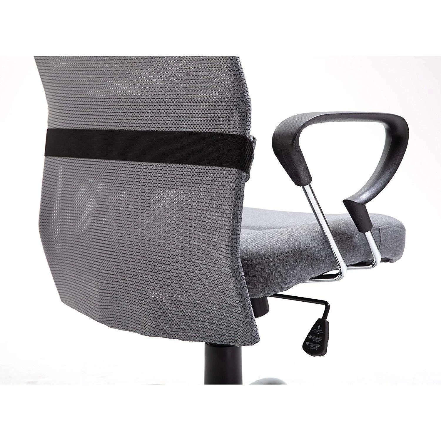 High Back Mesh Fabric Swivel Office Chair, MO57 Grey 9 High Back Mesh Fabric Swivel Office Chair, MO57 Grey - Image 7