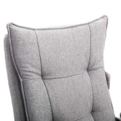 Executive Double Layer Padding Recline Office Desk Chair With Footrest, MR77 Grey Fabric -Entreprise Cc Shop A1qT2mJ4W 2BL. SL1500