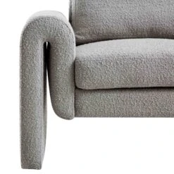 Hampstead Grey Boucle Curved Armchair -Entreprise Cc Shop ACH 2161 GREY BOUCLE detail1