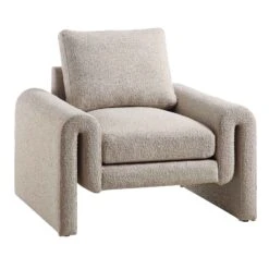Hampstead Taupe Boucle Curved Armchair 15 Hampstead Taupe Boucle Curved Armchair -Entreprise Cc Shop ACH 2161 TAUPE BOUCLE WB1