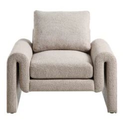 Hampstead Taupe Boucle Curved Armchair 17 Hampstead Taupe Boucle Curved Armchair -Entreprise Cc Shop ACH 2161 TAUPE BOUCLE WB2