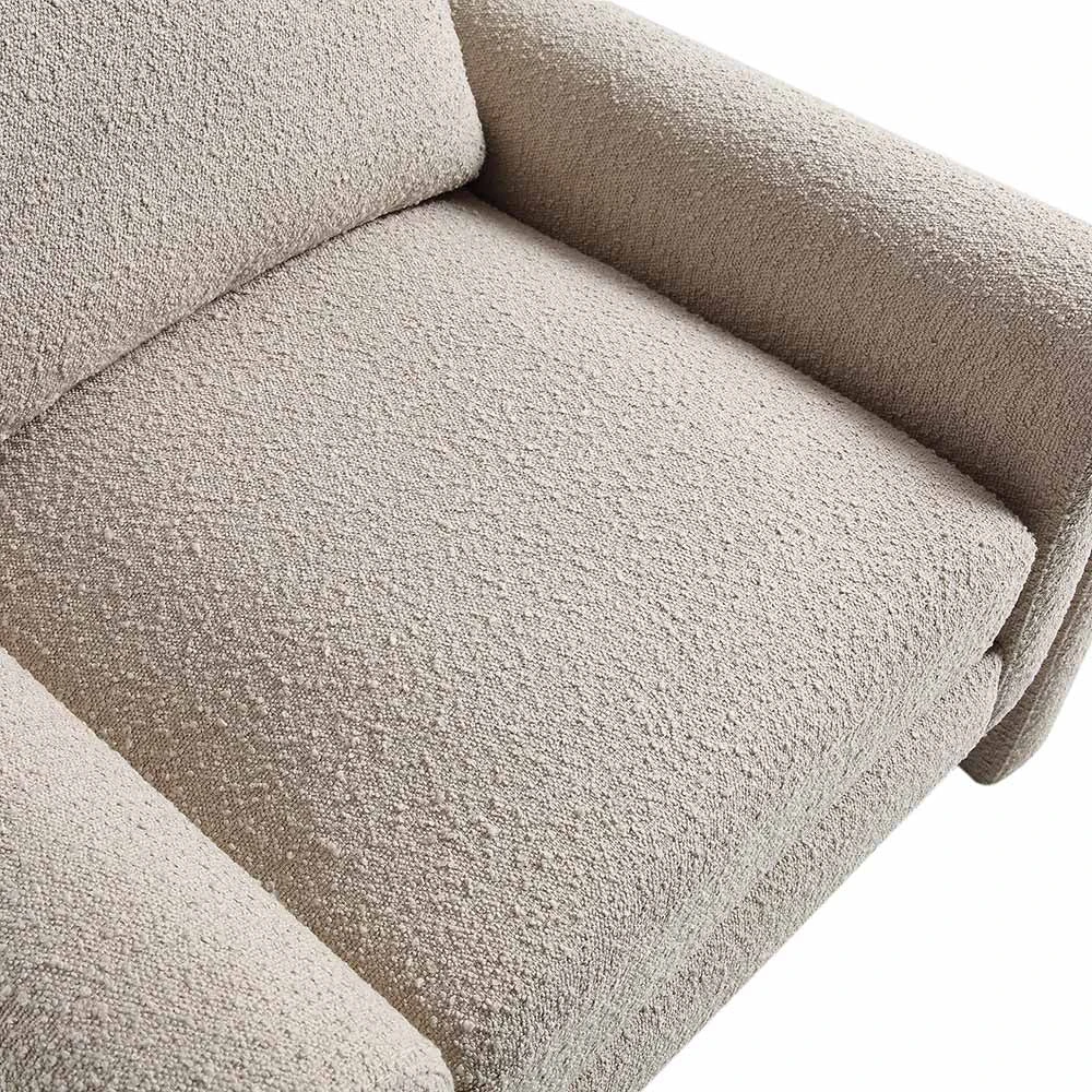Hampstead Taupe Boucle Curved Armchair 11 Hampstead Taupe Boucle Curved Armchair - Image 9