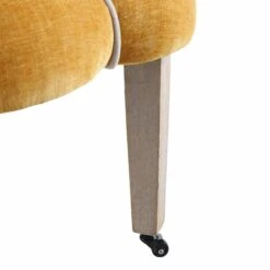 Barnard Scalloped Clam Chair, Mustard Chenille -Entreprise Cc Shop ACH 2163 MUSTARD CHENILLE detail3