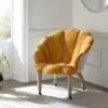 Barnard Scalloped Clam Chair, Mustard Chenille 1 Barnard Scalloped Clam Chair, Mustard Chenille -Entreprise Cc Shop ACH 2163 MUSTARD CHENILLE main