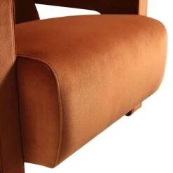 Brompton Sculptural Armchair, Rust Velvet 24 Brompton Sculptural Armchair, Rust Velvet -Entreprise Cc Shop ACH 2173 RUST VEL detail3