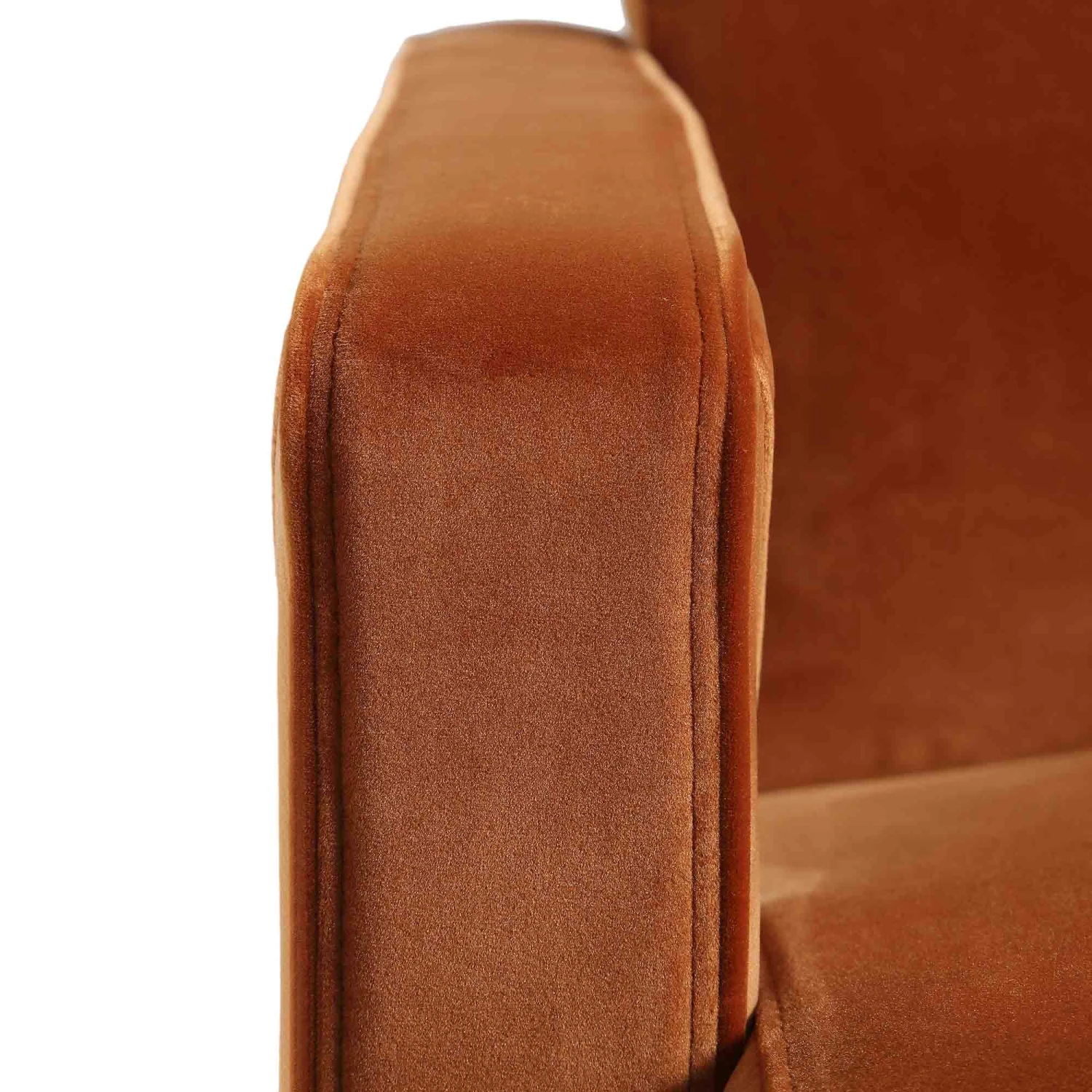 Brompton Sculptural Armchair, Rust Velvet 14 Brompton Sculptural Armchair, Rust Velvet - Image 12