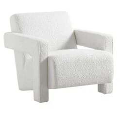 Brompton Sculptural Armchair, White Boucle -Entreprise Cc Shop ACH 2173 WHITE BOUCLE WB2