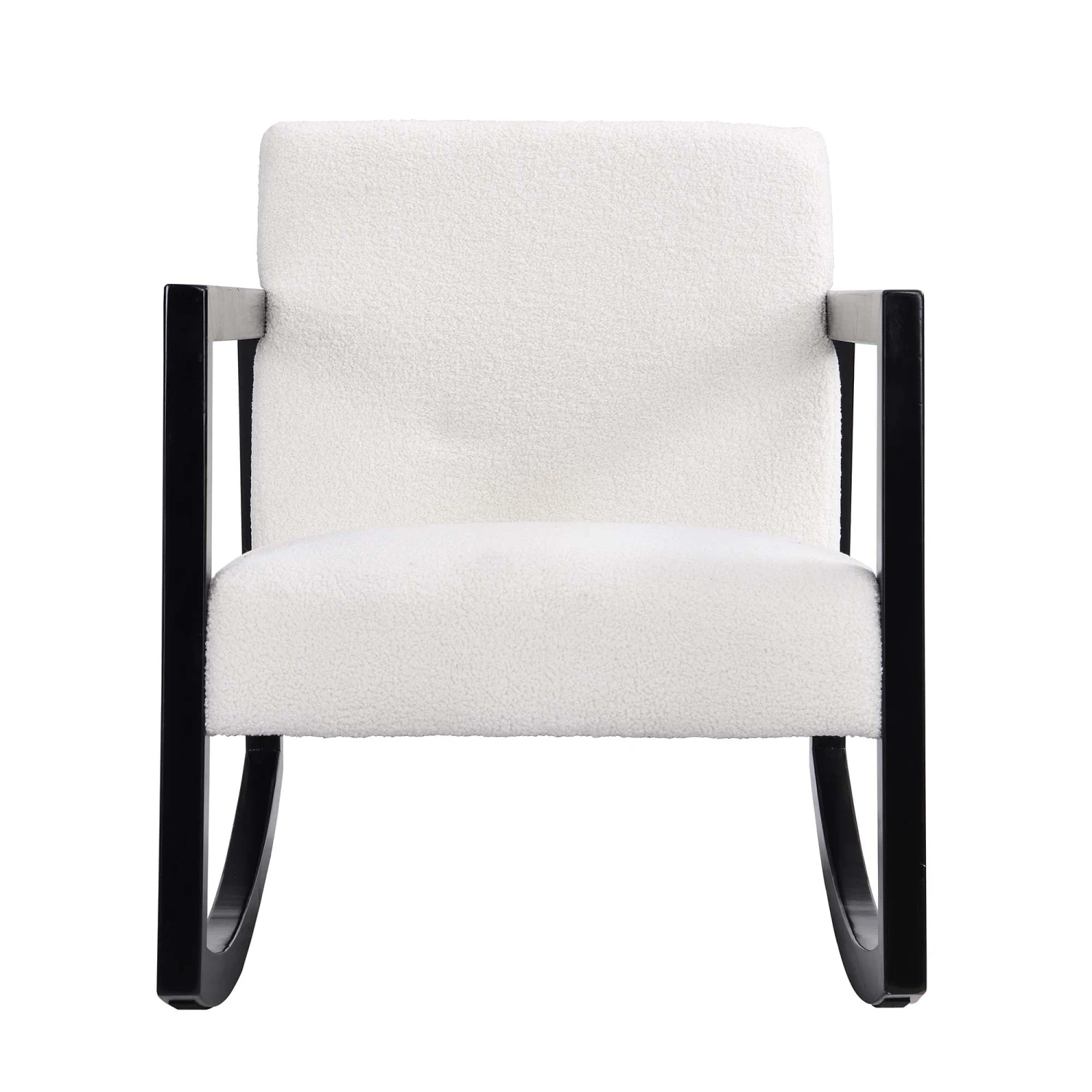 Fyne Ecru Boucle Rocking Armchair, Black Frame 7 Fyne Ecru Boucle Rocking Armchair, Black Frame - Image 5