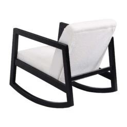 Fyne Ecru Boucle Rocking Armchair, Black Frame 18 Fyne Ecru Boucle Rocking Armchair, Black Frame -Entreprise Cc Shop ACH 38 ECRU BLACK WB4