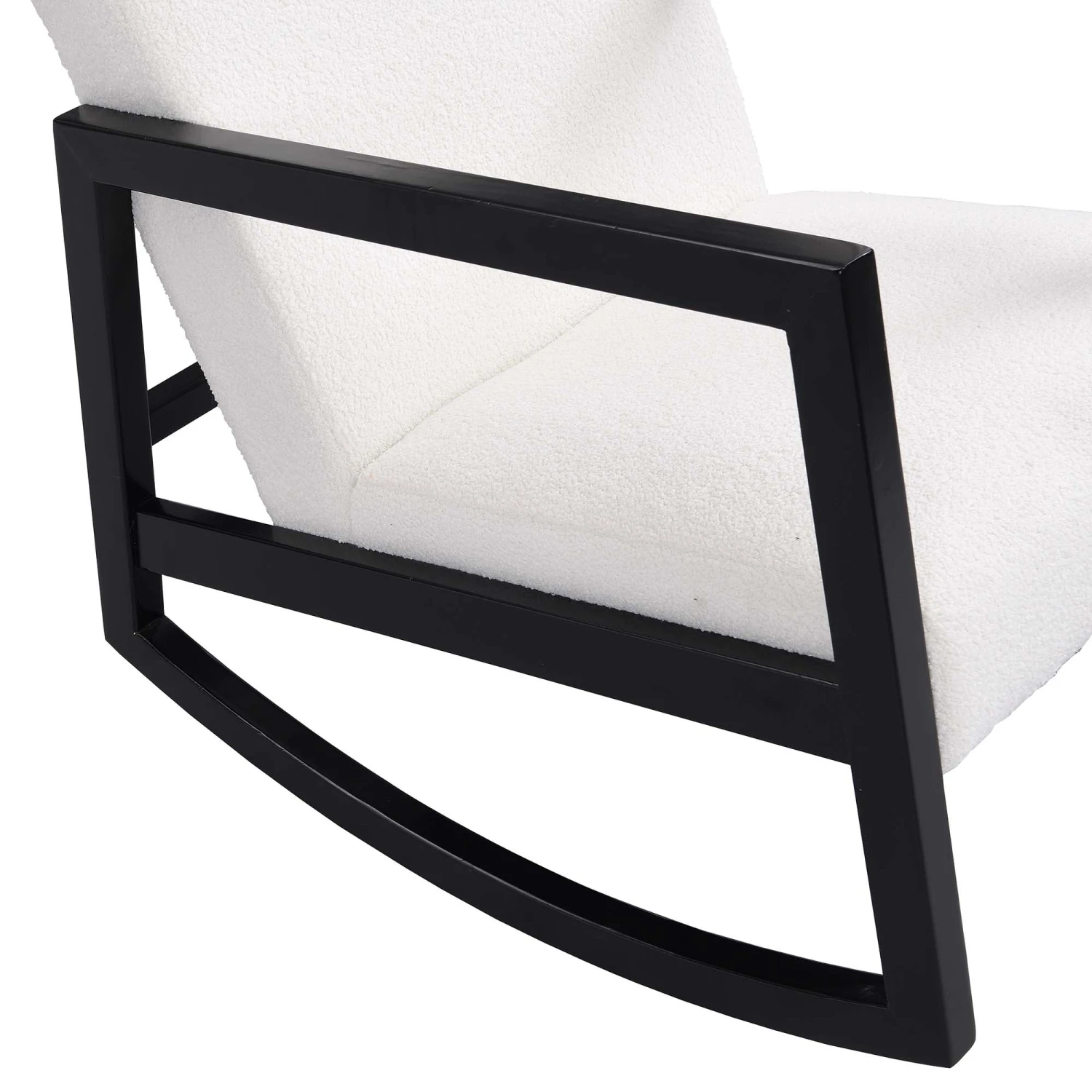Fyne Ecru Boucle Rocking Armchair, Black Frame 11 Fyne Ecru Boucle Rocking Armchair, Black Frame - Image 9