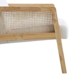 Fyne Beige Fabric Natural Frame Rattan Armchair -Entreprise Cc Shop ACH 608 BEIGEFAB NAT detail4