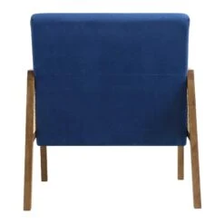 Fyne Navy Blue Velvet Walnut Frame Rattan Armchair 21 Fyne Navy Blue Velvet Walnut Frame Rattan Armchair -Entreprise Cc Shop ACH 608 NAVYVEL WALN WB5
