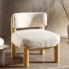 Okja Ecru Sherpa Faux Shearling Accent Chair 1 Okja Ecru Sherpa Faux Shearling Accent Chair -Entreprise Cc Shop ACH 728 WHITE SHERPA main