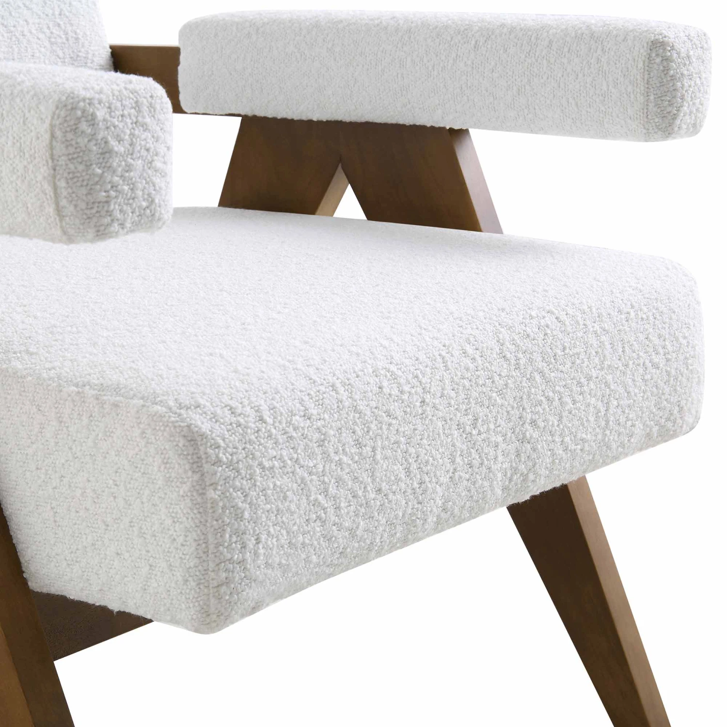 Chinnor White Boucle Accent Chair 10 Chinnor White Boucle Accent Chair - Image 8
