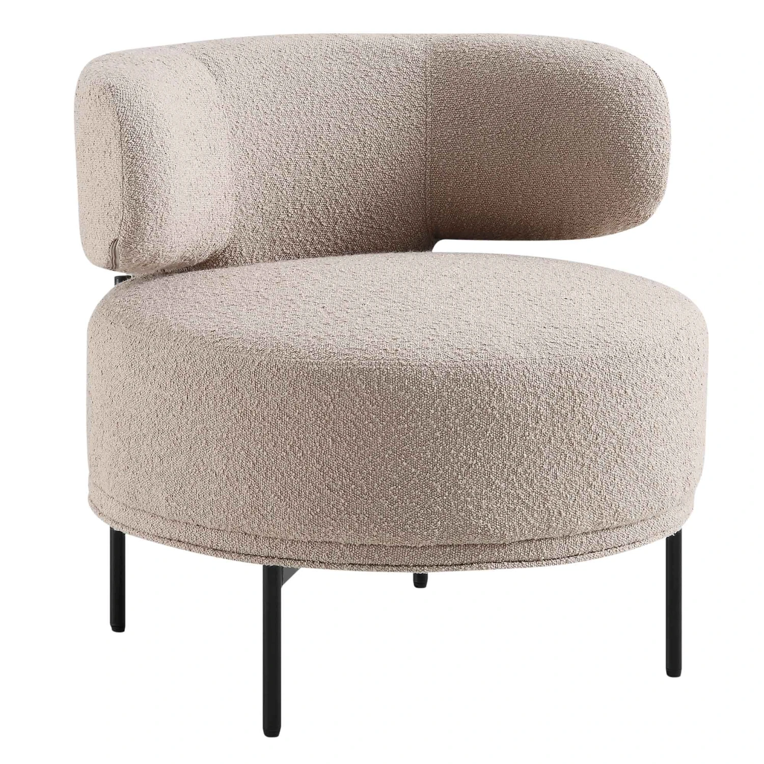 Penn Taupe Boucle Wing Back Accent Chair 6 Penn Taupe Boucle Wing Back Accent Chair - Image 4