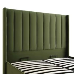 Wilton Moss Green Velvet Ottoman Storage Bed -Entreprise Cc Shop AH 017 MOSS VEL detail1