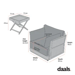 Pedra Rope And Aluminium Outdoor Bistro Set, Grey -Entreprise Cc Shop ALU ROPEI 1