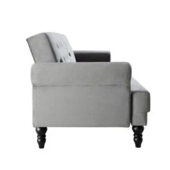 Hanney 3-Seater Chesterfield Sofabed In Grey Velvet -Entreprise Cc Shop AYSF 011 GREY VEL WB8