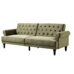 Hanney 3-Seater Chesterfield Sofabed In Moss Green Velvet -Entreprise Cc Shop AYSF 011 MOSSGREEN VEL WB2