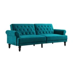 Hanney 3-Seater Chesterfield Sofabed In Teal Velvet 24 Hanney 3-Seater Chesterfield Sofabed In Teal Velvet -Entreprise Cc Shop AYSF 011 TEAL VEL WB2