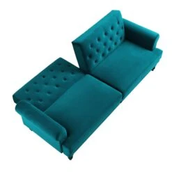 Hanney 3-Seater Chesterfield Sofabed In Teal Velvet 29 Hanney 3-Seater Chesterfield Sofabed In Teal Velvet -Entreprise Cc Shop AYSF 011 TEAL VEL WB4