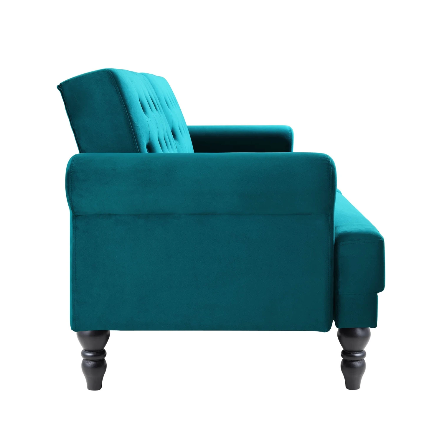 Hanney 3-Seater Chesterfield Sofabed In Teal Velvet 13 Hanney 3-Seater Chesterfield Sofabed In Teal Velvet - Image 11