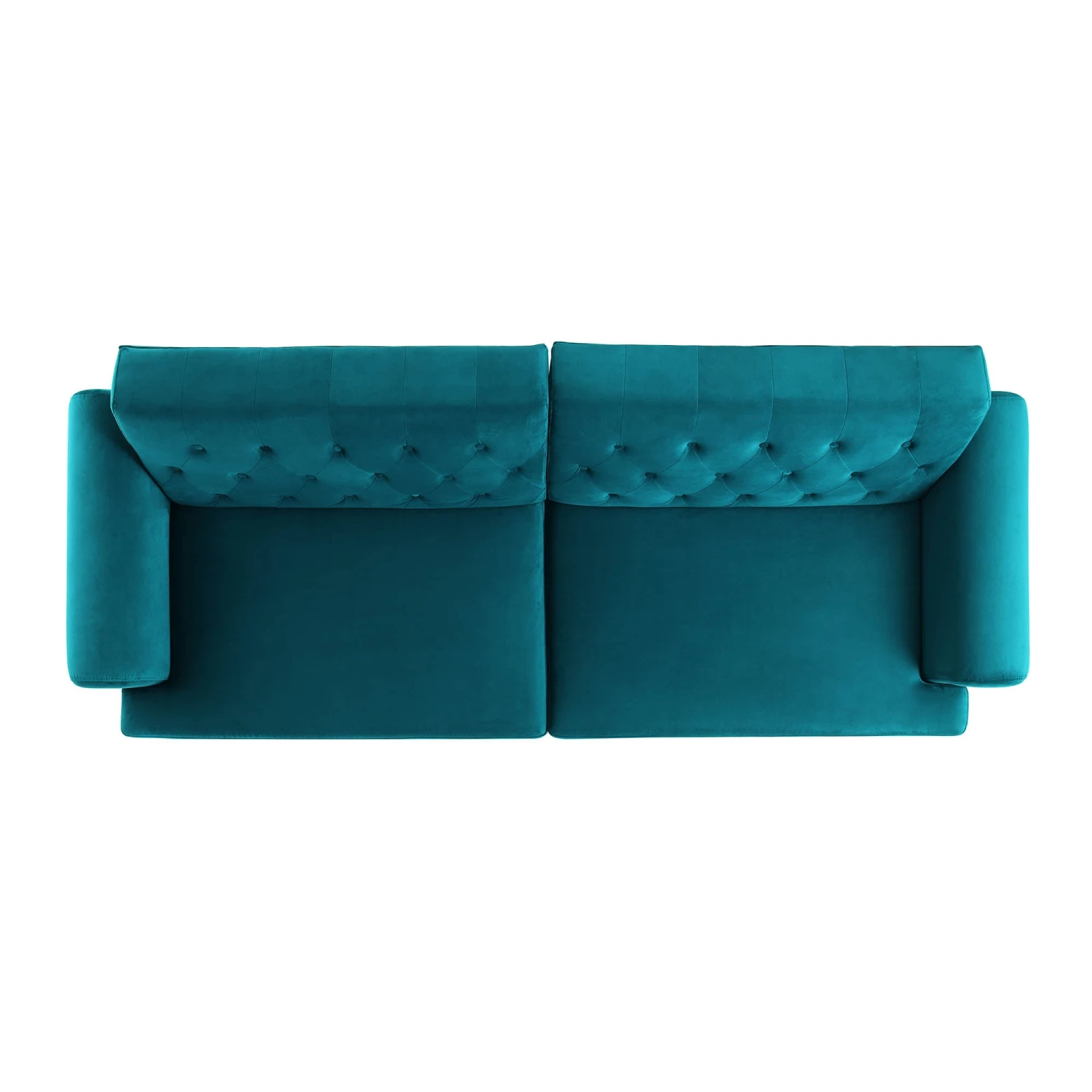Hanney 3-Seater Chesterfield Sofabed In Teal Velvet 14 Hanney 3-Seater Chesterfield Sofabed In Teal Velvet - Image 12