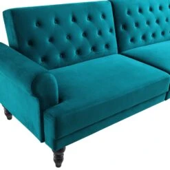 Hanney 3-Seater Chesterfield Sofabed In Teal Velvet 33 Hanney 3-Seater Chesterfield Sofabed In Teal Velvet -Entreprise Cc Shop AYSF 011 TEAL VEL detail1