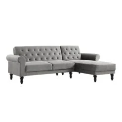 Hanney Chesterfield Chaise Sofabed In Grey Velvet 23 Hanney Chesterfield Chaise Sofabed In Grey Velvet -Entreprise Cc Shop AYSF 012 GREY VEL WB1 70c0ed8e 6a5e 4860 8895 fa29e03beec6