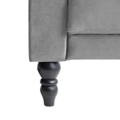 Hanney Chesterfield Chaise Sofabed In Grey Velvet 36 Hanney Chesterfield Chaise Sofabed In Grey Velvet -Entreprise Cc Shop AYSF 012 GREY VEL detail4
