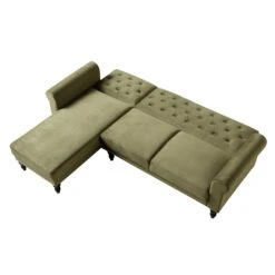 Hanney Chesterfield Chaise Sofabed In Moss Green Velvet 27 Hanney Chesterfield Chaise Sofabed In Moss Green Velvet -Entreprise Cc Shop AYSF 012 MOSSGREEN VEL WB5