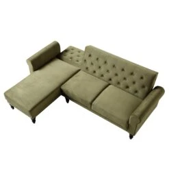 Hanney Chesterfield Chaise Sofabed In Moss Green Velvet 26 Hanney Chesterfield Chaise Sofabed In Moss Green Velvet -Entreprise Cc Shop AYSF 012 MOSSGREEN VEL WB6