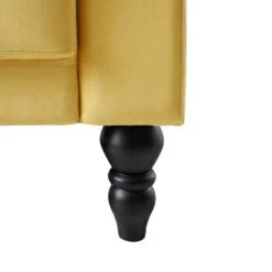 Hanney Chesterfield Chaise Sofabed In Mustard Yellow Velvet -Entreprise Cc Shop AYSF 012 MUSTARD VEL detail3