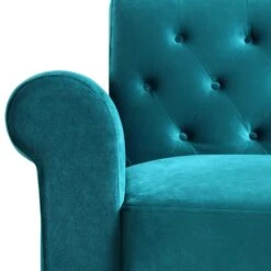 Hanney Chesterfield Chaise Sofabed In Teal Velvet -Entreprise Cc Shop AYSF 012 TEAL VEL detail3
