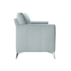 Noak 2-Seater Grey Faux Leather Sofa With Chrome Legs 20 Noak 2-Seater Grey Faux Leather Sofa With Chrome Legs -Entreprise Cc Shop AYSF 014 GREY PU 2ST WB3