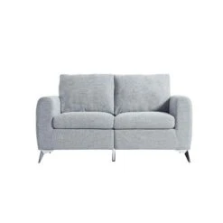 Noak 2-Seater Grey Woven Fabric Sofa With Chrome Legs 17 Noak 2-Seater Grey Woven Fabric Sofa With Chrome Legs -Entreprise Cc Shop AYSF 014 GREY WOVEN 2ST WB1