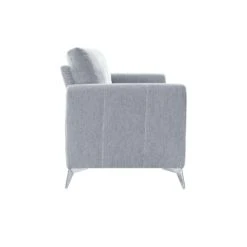 Noak 3-Seater Grey Woven Fabric Sofa With Chrome Legs 22 Noak 3-Seater Grey Woven Fabric Sofa With Chrome Legs -Entreprise Cc Shop AYSF 014 GREY WOVEN 3ST WB5