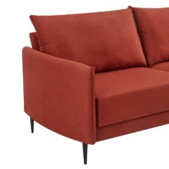 Bari Burnt Ochre Fabric Sofa -Entreprise Cc Shop AYSF 08 ORANGEFAB detail1