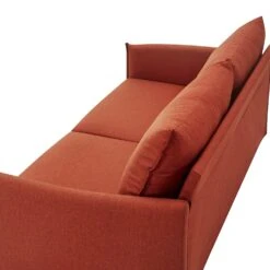 Bari Burnt Ochre Fabric Sofa -Entreprise Cc Shop AYSF 08 ORANGEFAB detail2